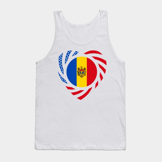 Moldovan American Multinational Patriot Flag Series (Heart) Tank Top by Village Values